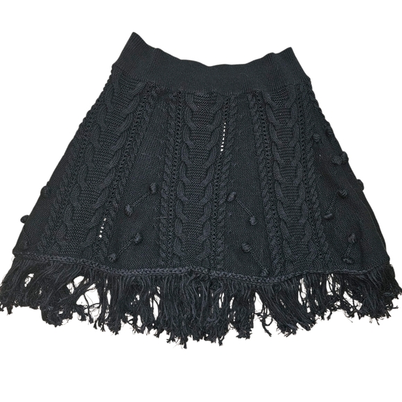 Free People Let's Get Cozy Swit Cable Knit Mini Skirt In M NWT - Picture 6 of 8